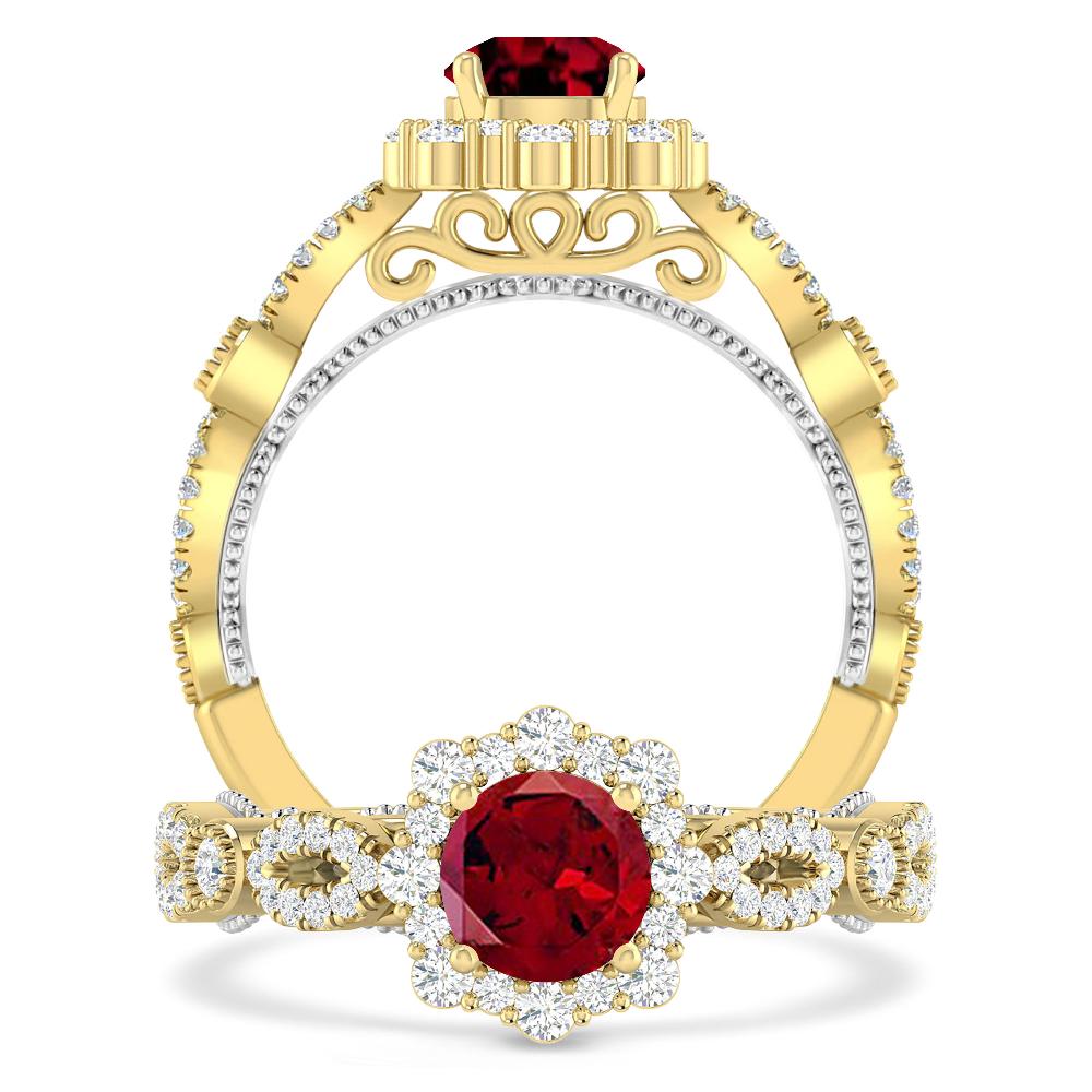 Yellow Gold - Garnet