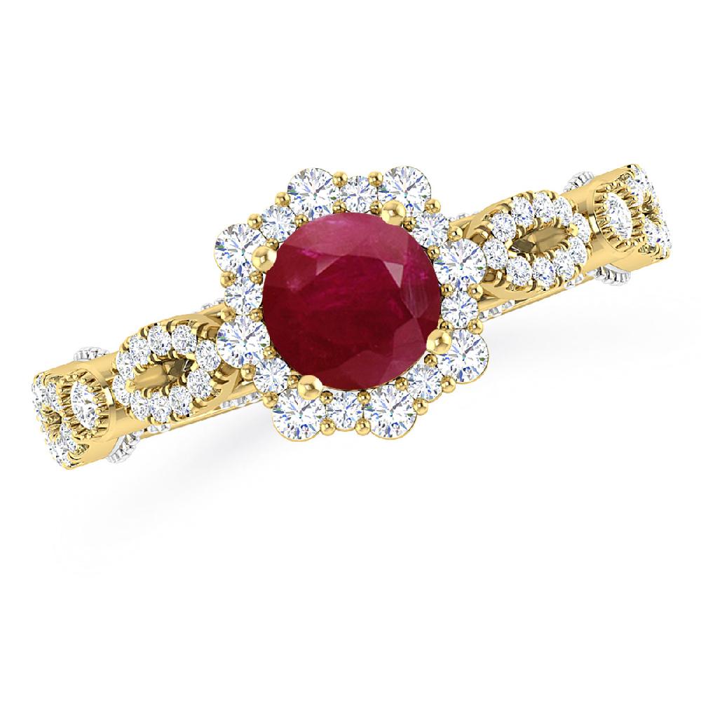 Yellow Gold - Ruby