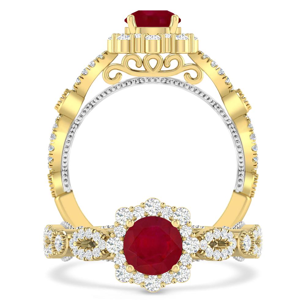 Yellow Gold - Ruby