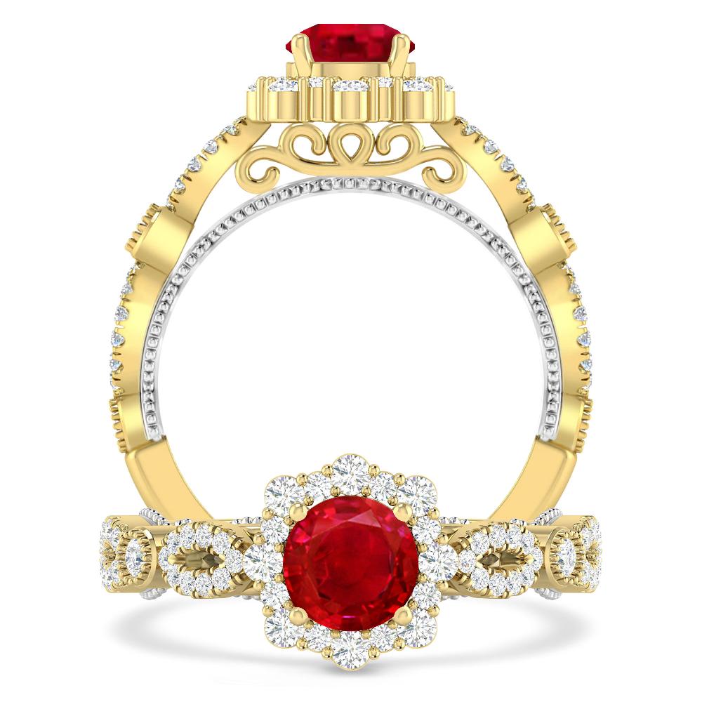 Yellow Gold - Ruby