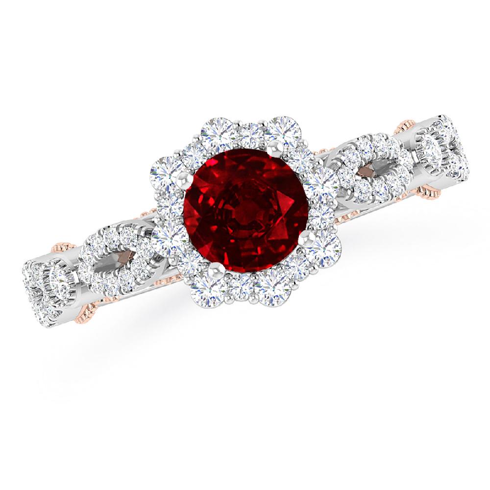 White Gold - Ruby