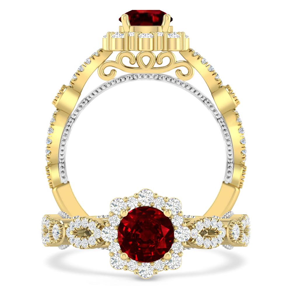 Yellow Gold - Ruby