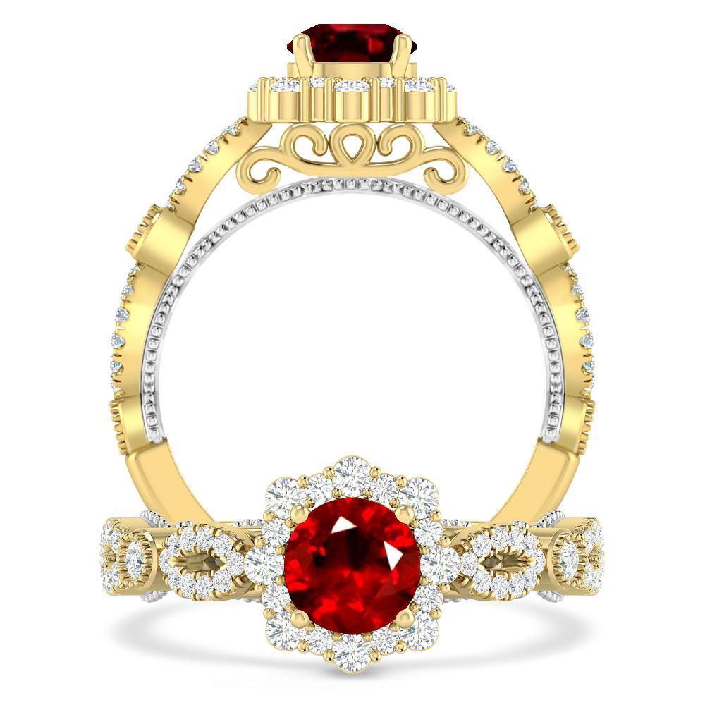 Yellow Gold - Ruby