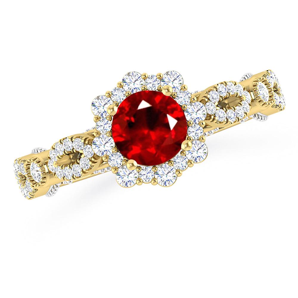 Yellow Gold - Ruby