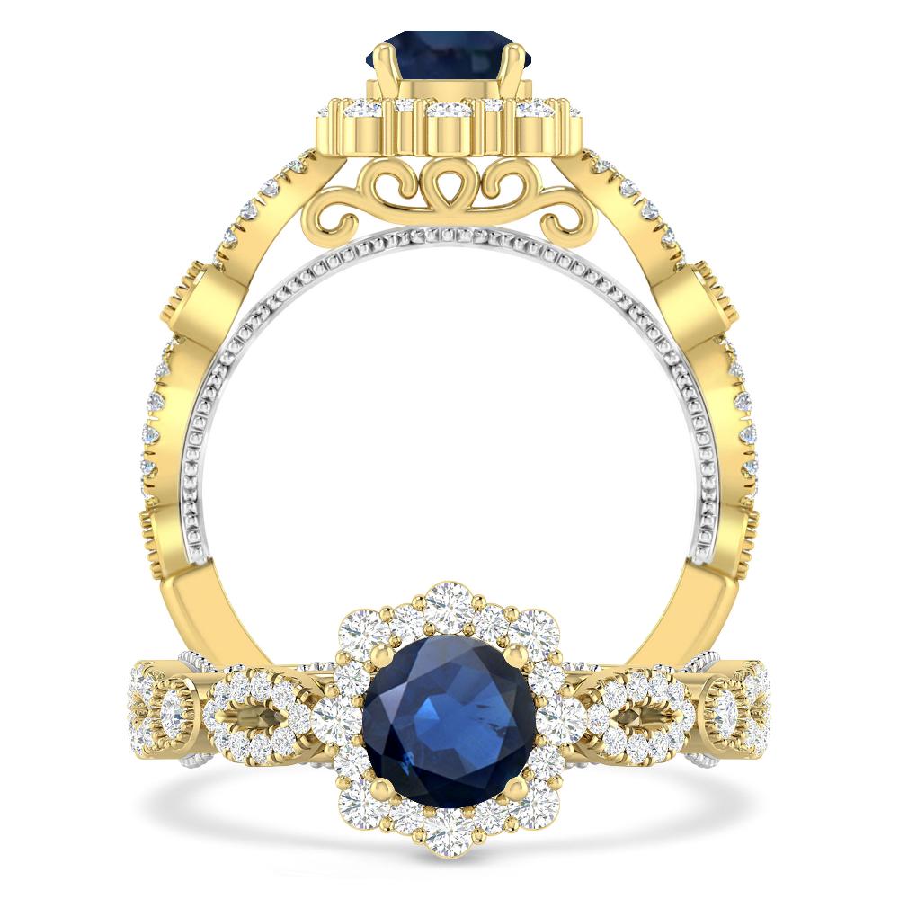 Yellow Gold - Sapphire