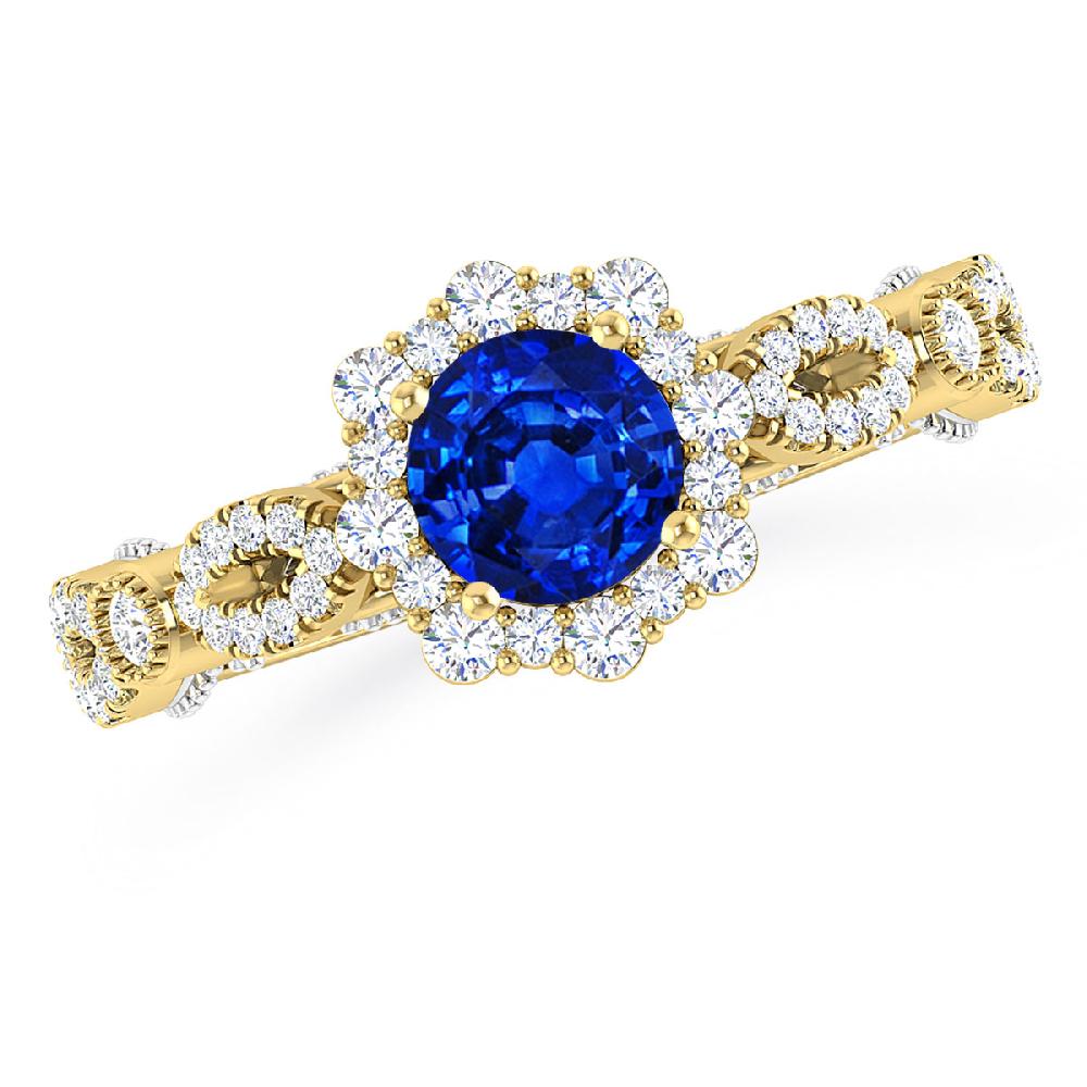 Yellow Gold - Sapphire