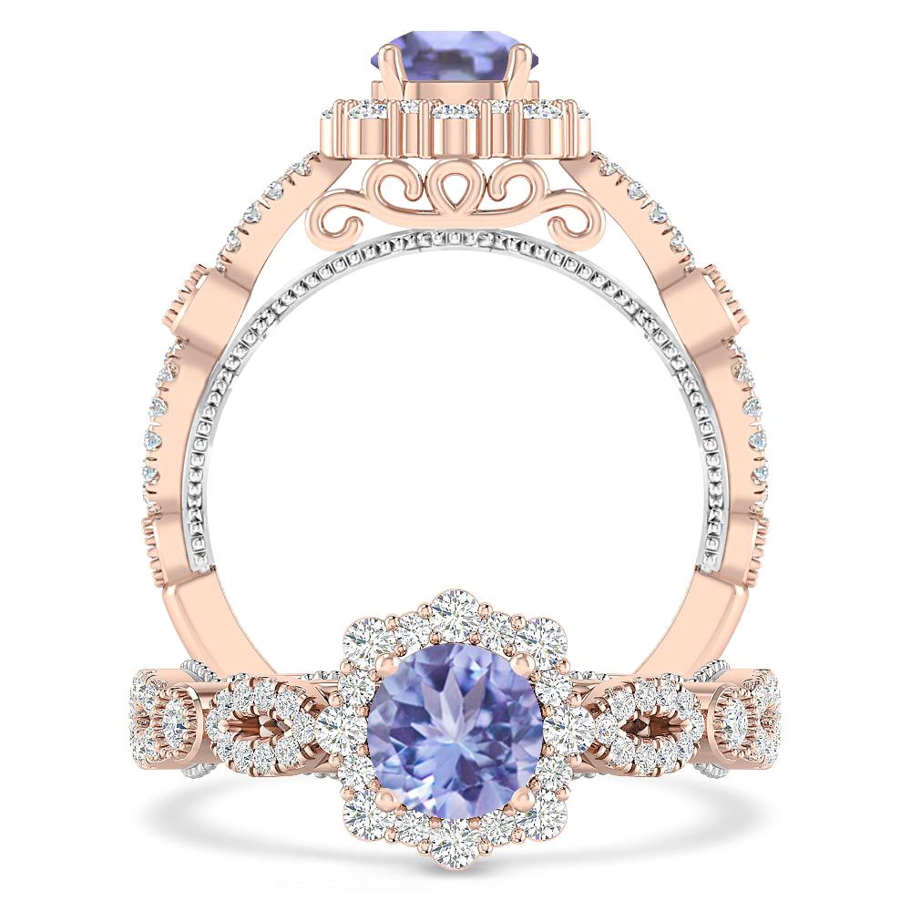 Rose Gold - Tanzanite