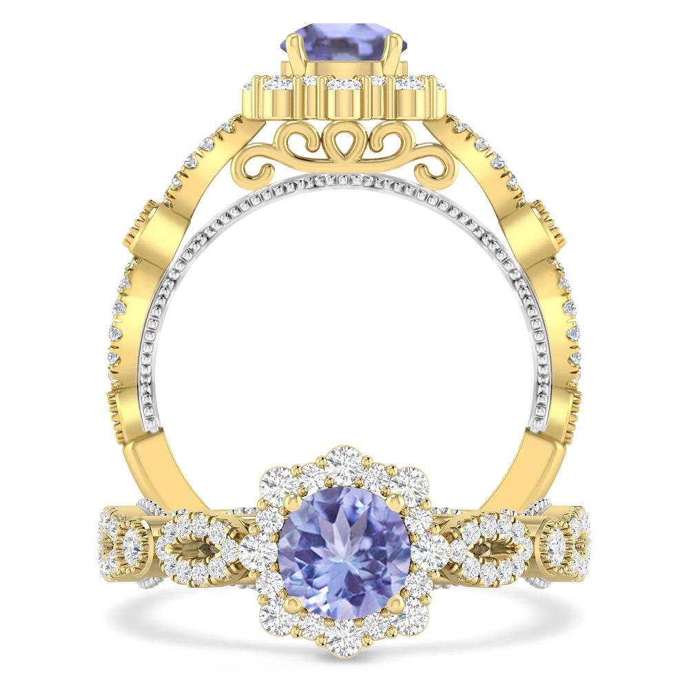 Yellow Gold - Tanzanite