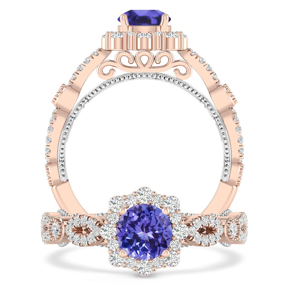 Rose Gold - Tanzanite