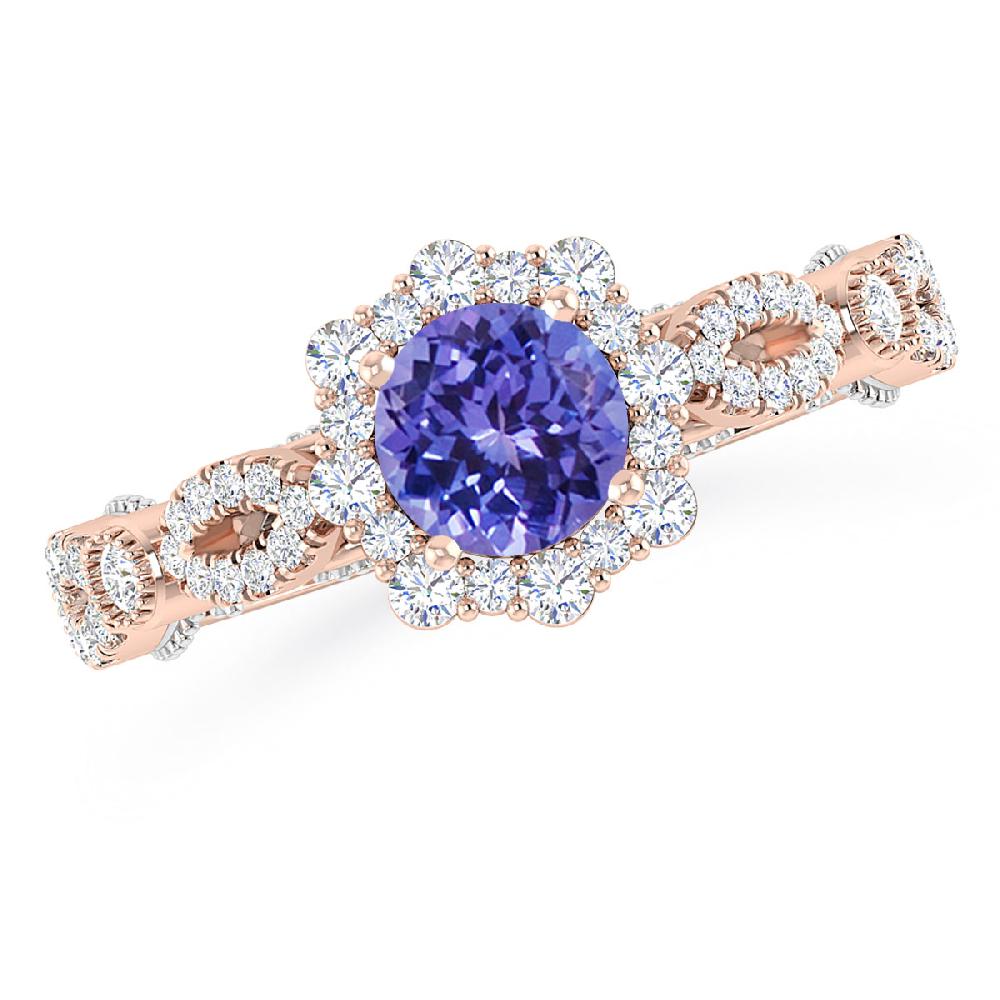 Rose Gold - Tanzanite