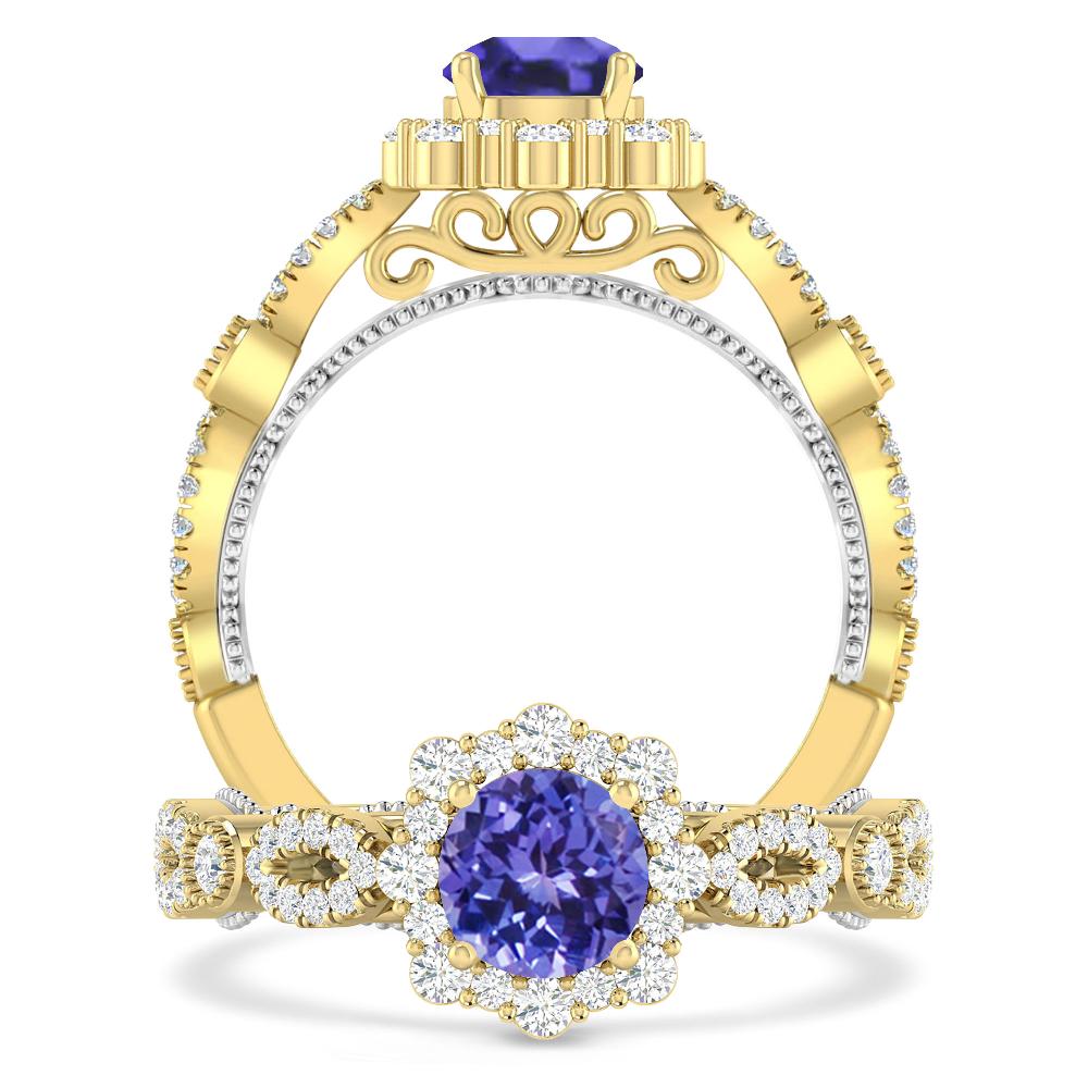 Yellow Gold - Tanzanite