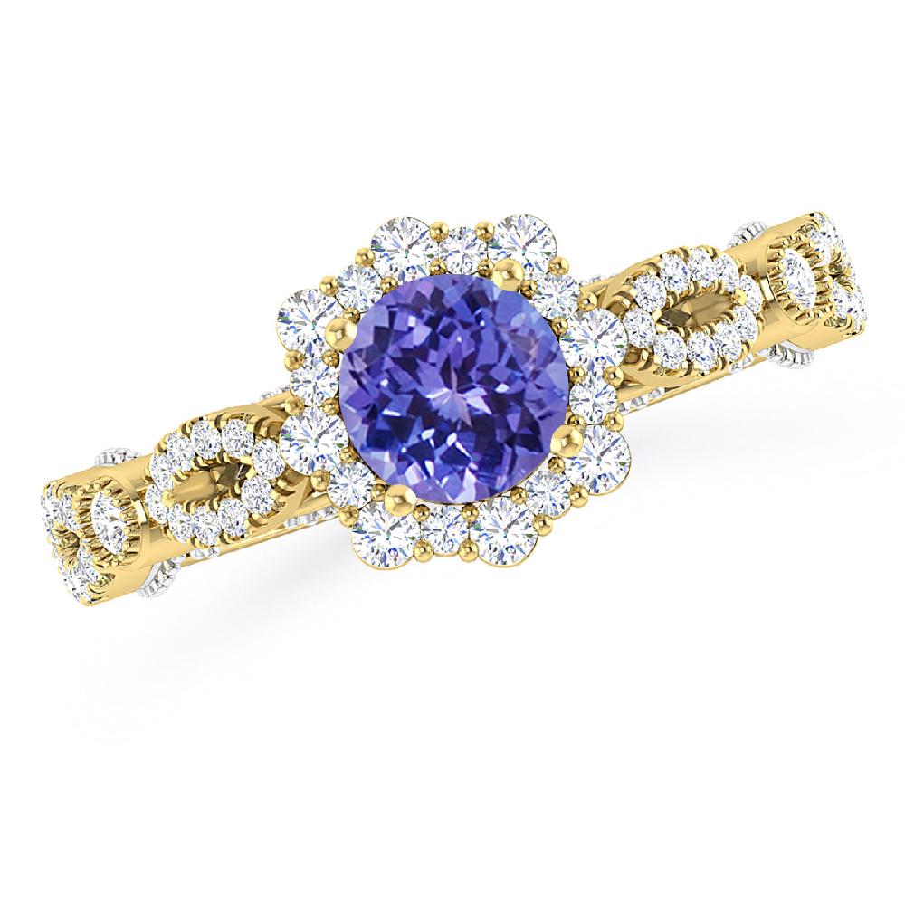 Yellow Gold - Tanzanite