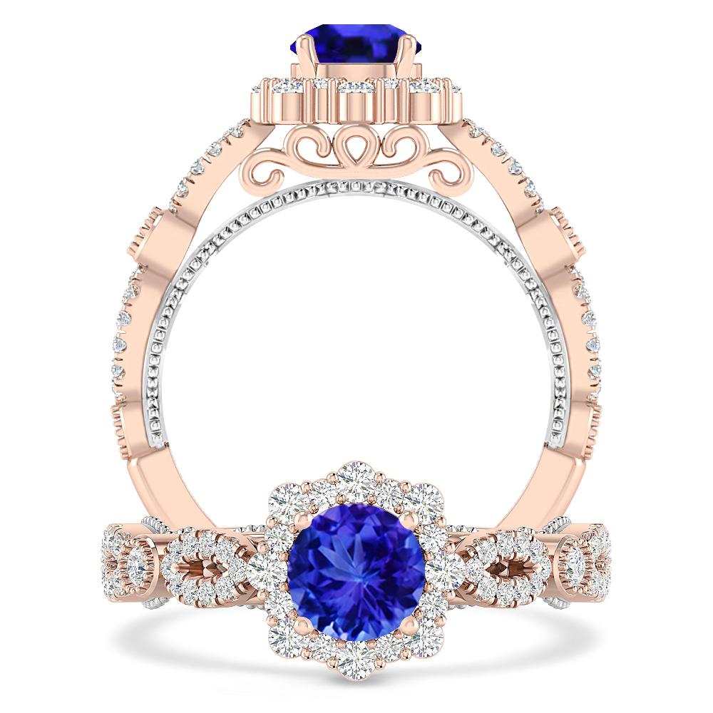 Rose Gold - Tanzanite