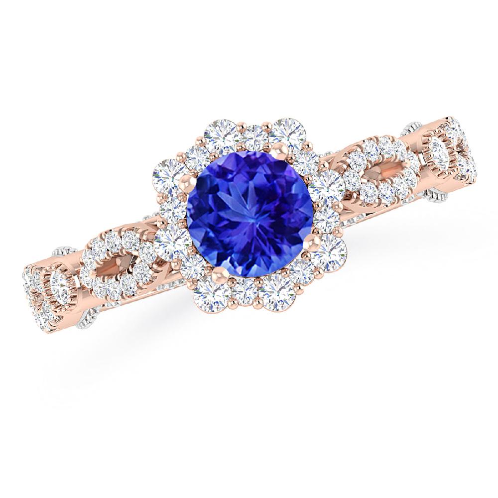 Rose Gold - Tanzanite