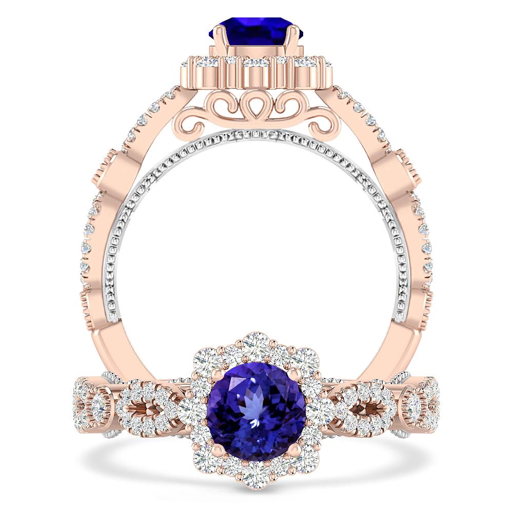 Rose Gold - Tanzanite