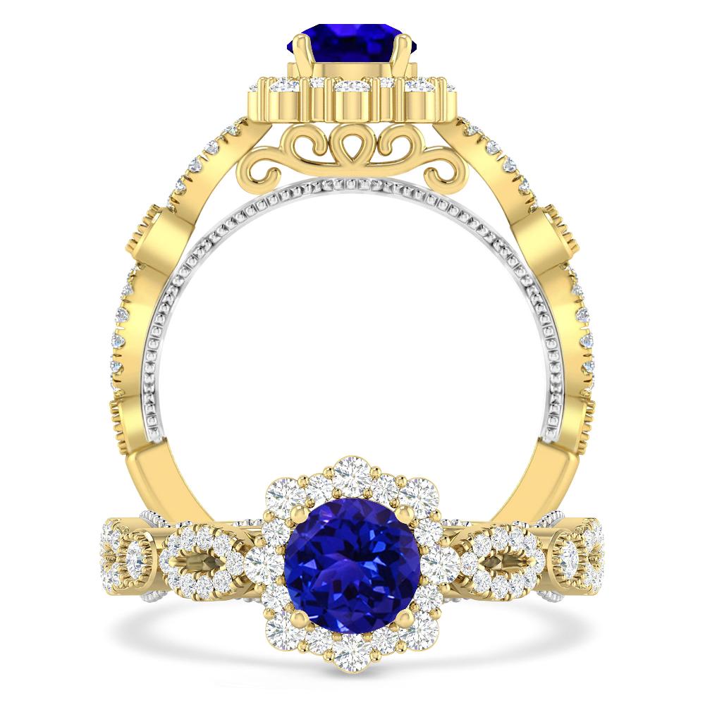 Yellow Gold - Tanzanite