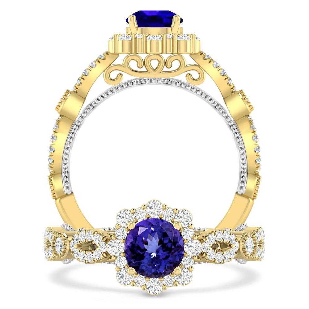 Yellow Gold - Tanzanite