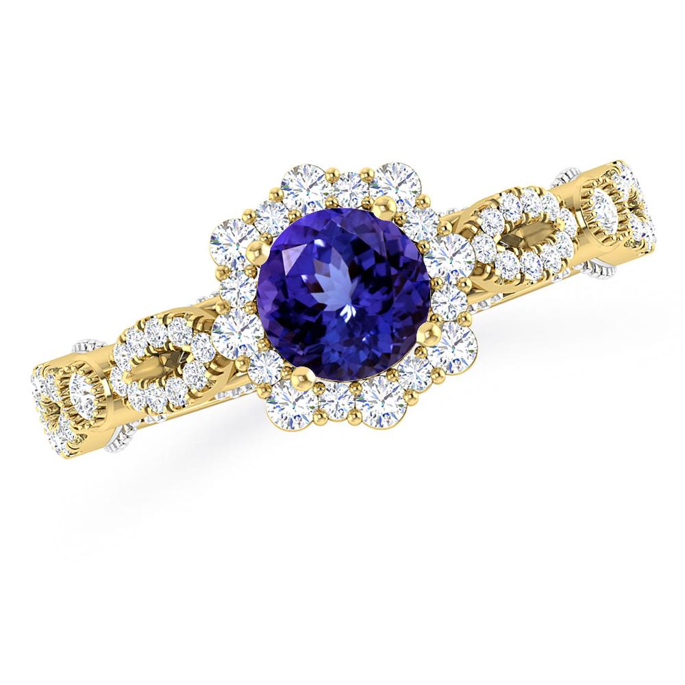 Yellow Gold - Tanzanite