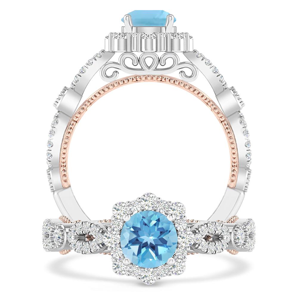 White Gold - Blue Topaz