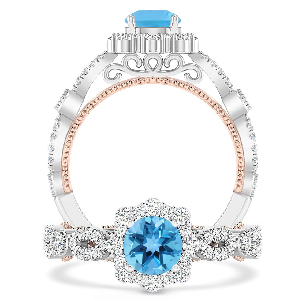 White Gold - Blue Topaz