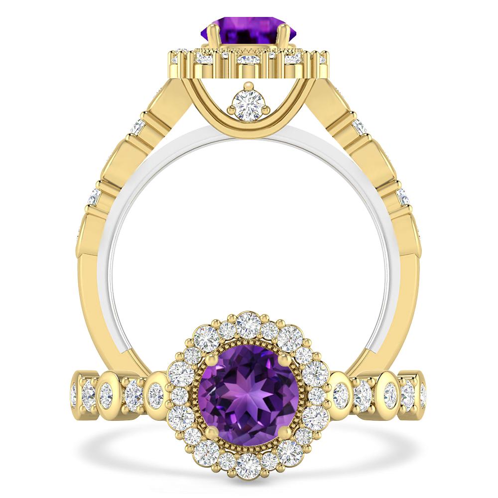 Yellow Gold - Amethyst