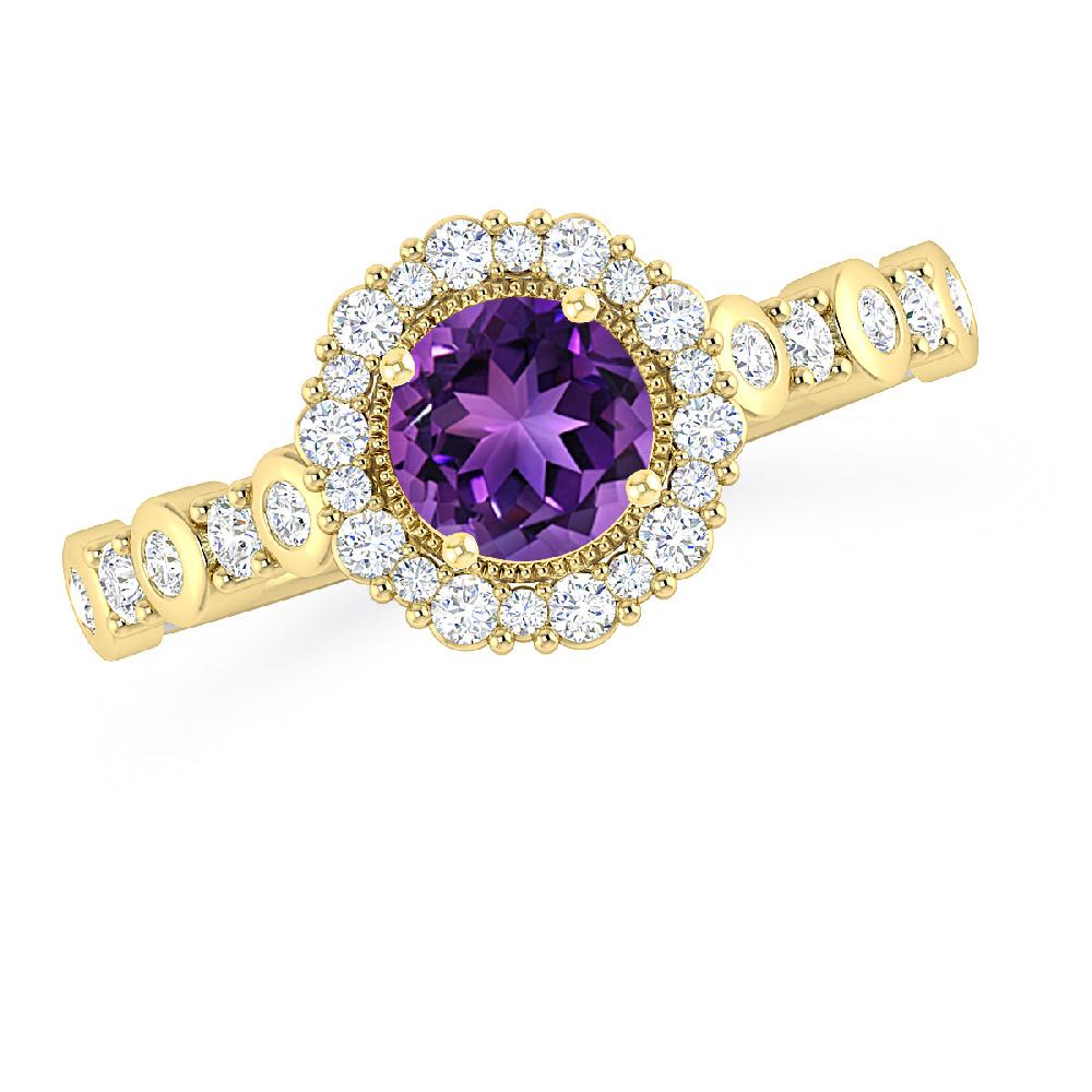 Yellow Gold - Amethyst