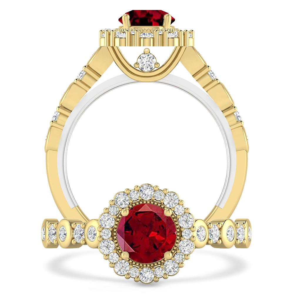 Yellow Gold - Garnet