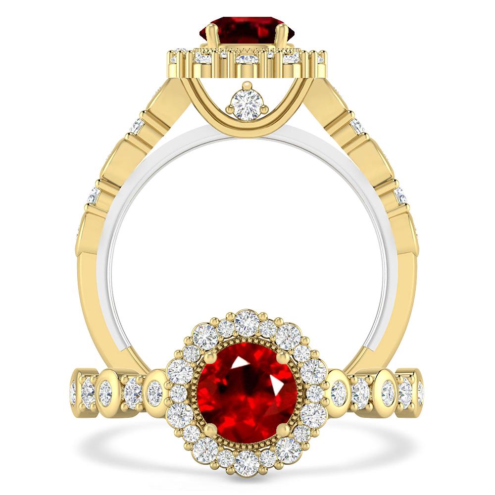 Yellow Gold - Ruby