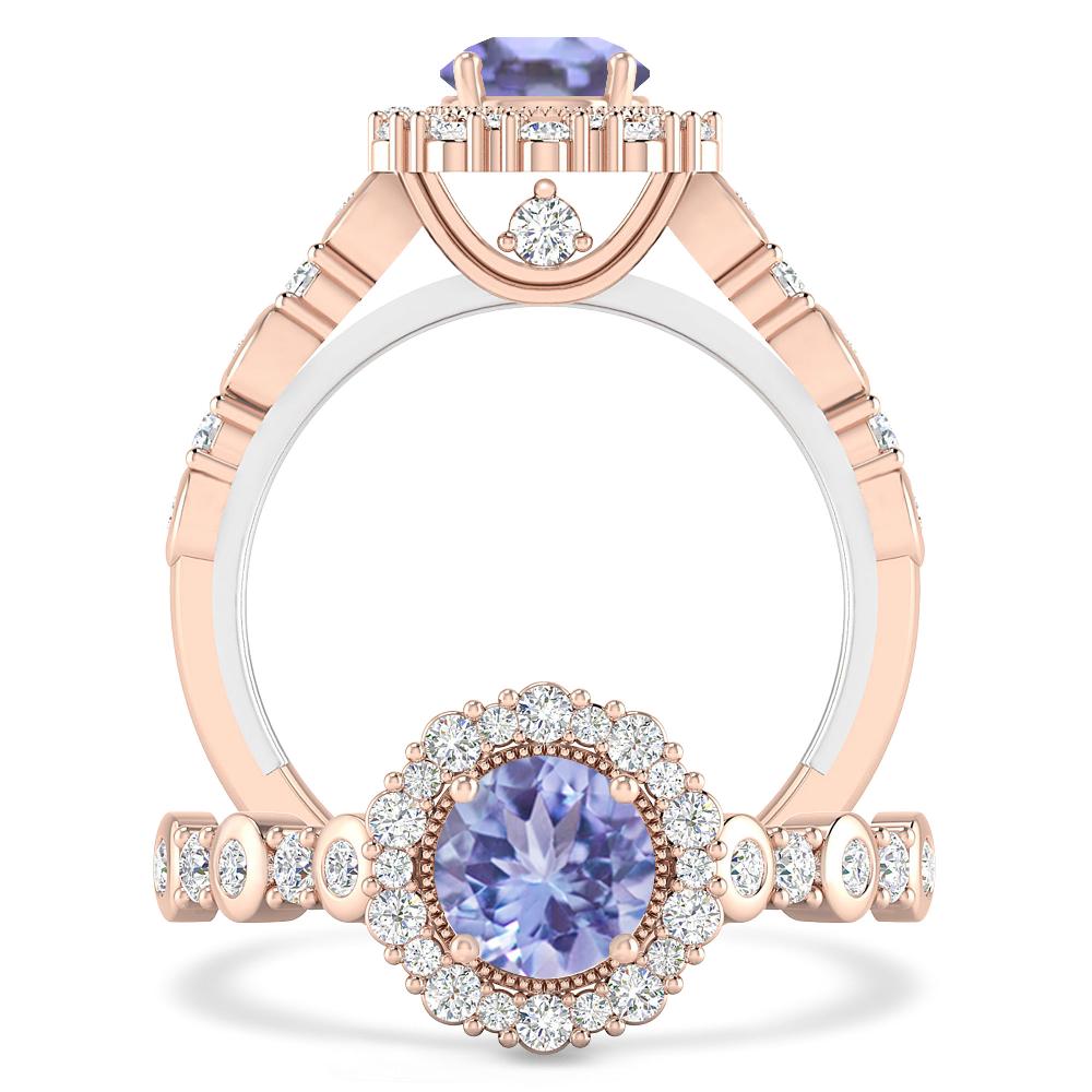 Rose Gold - Tanzanite