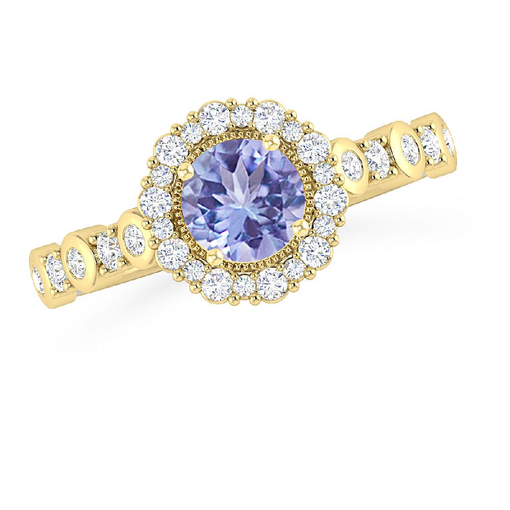 Yellow Gold - Tanzanite