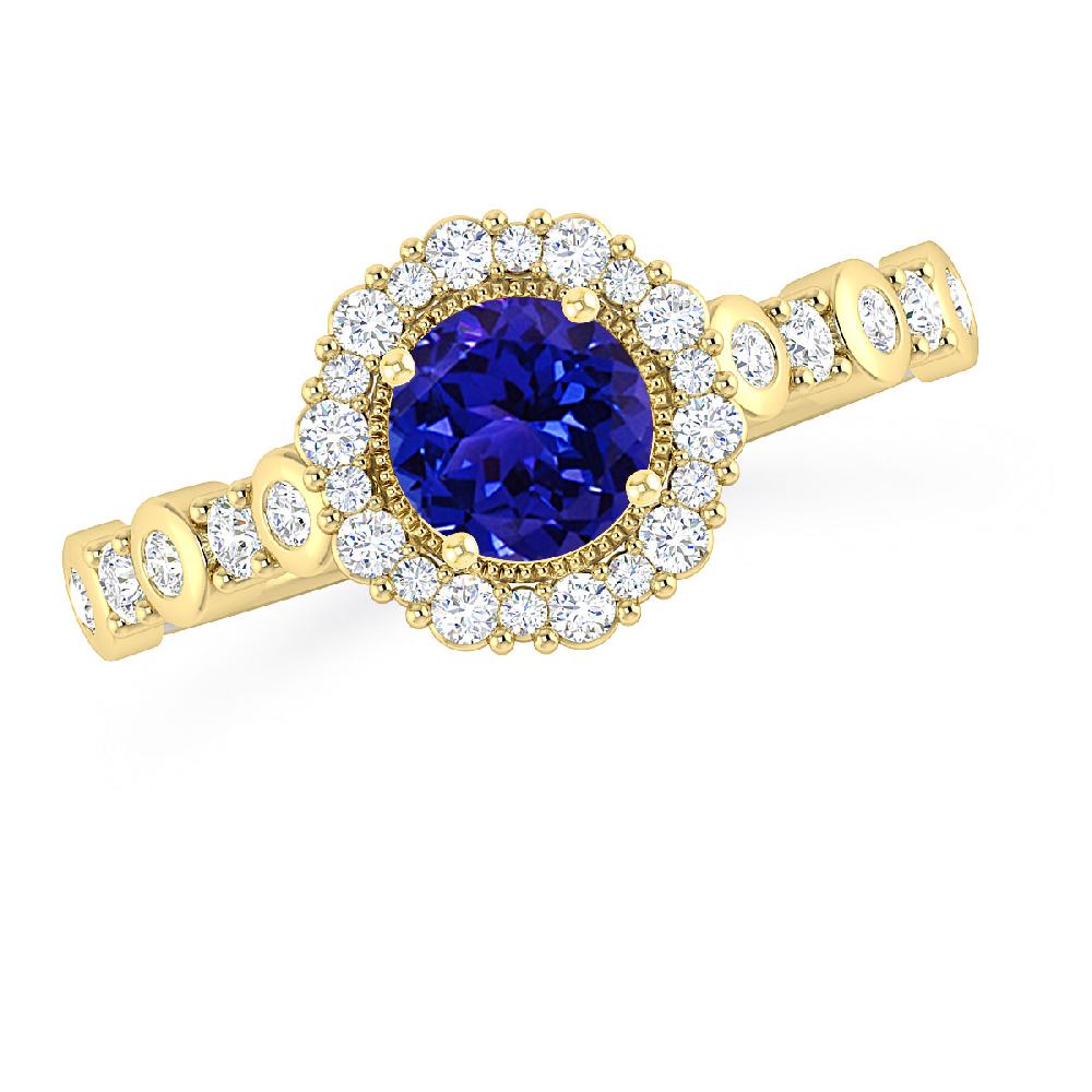 Yellow Gold - Tanzanite