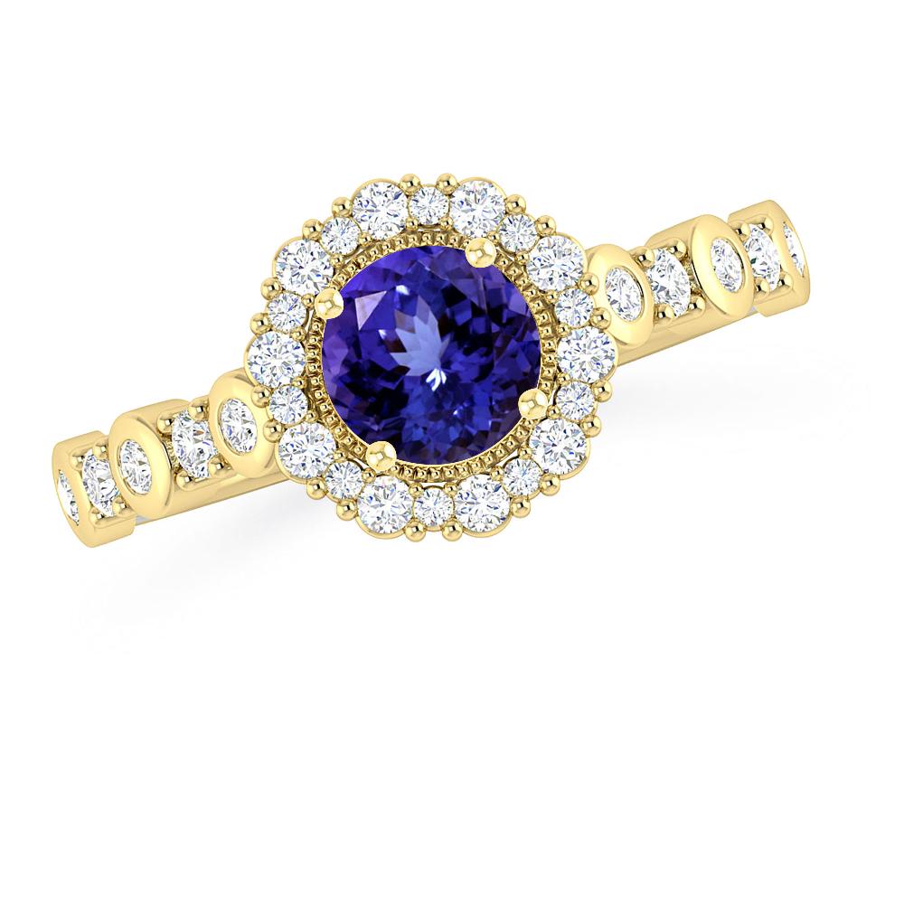 Yellow Gold - Tanzanite