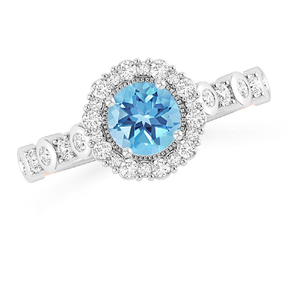 White Gold - Blue Topaz