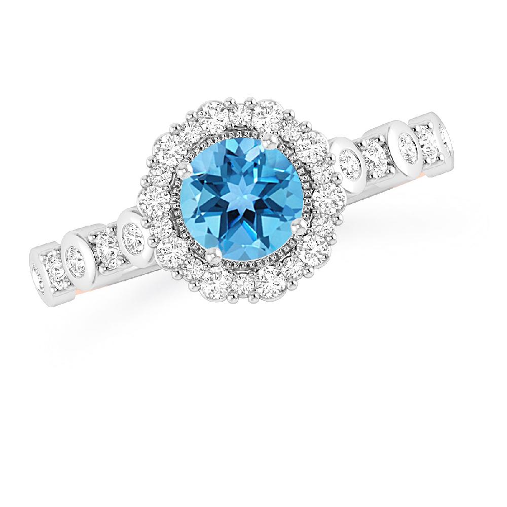 White Gold - Blue Topaz