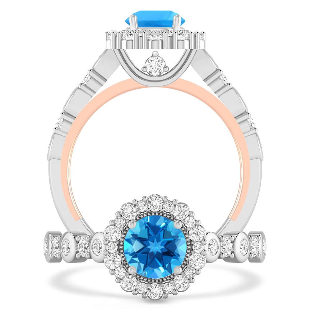 White Gold - Blue Topaz