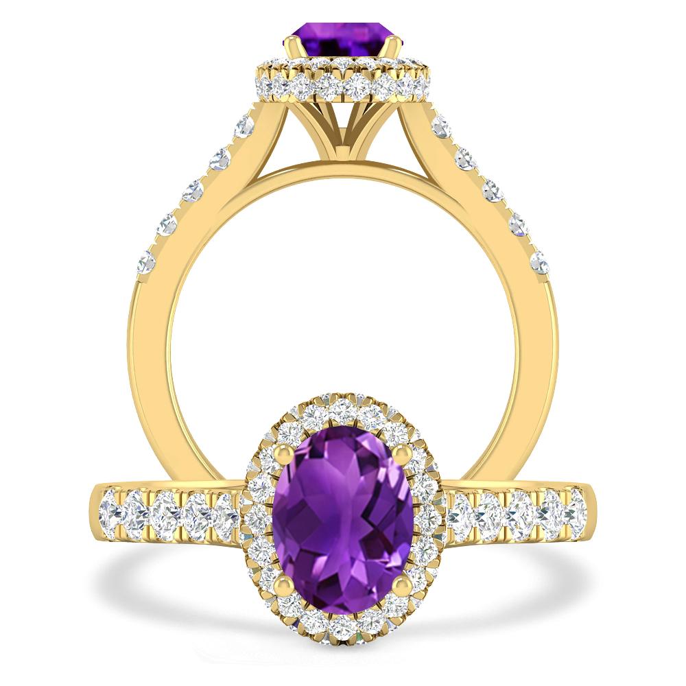 Yellow Gold - Amethyst