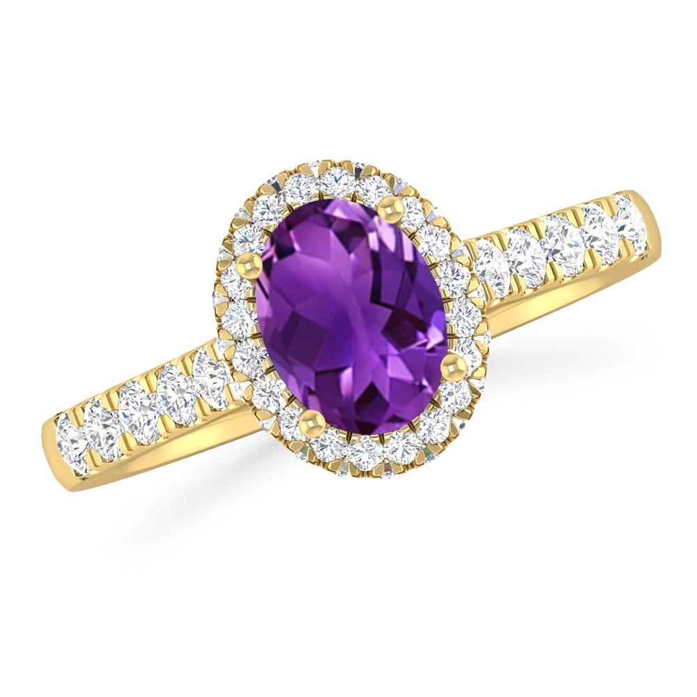 Yellow Gold - Amethyst