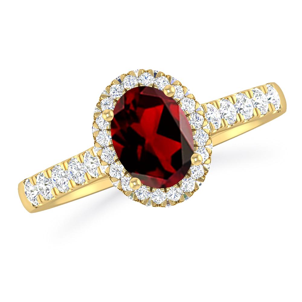 Yellow Gold - Garnet