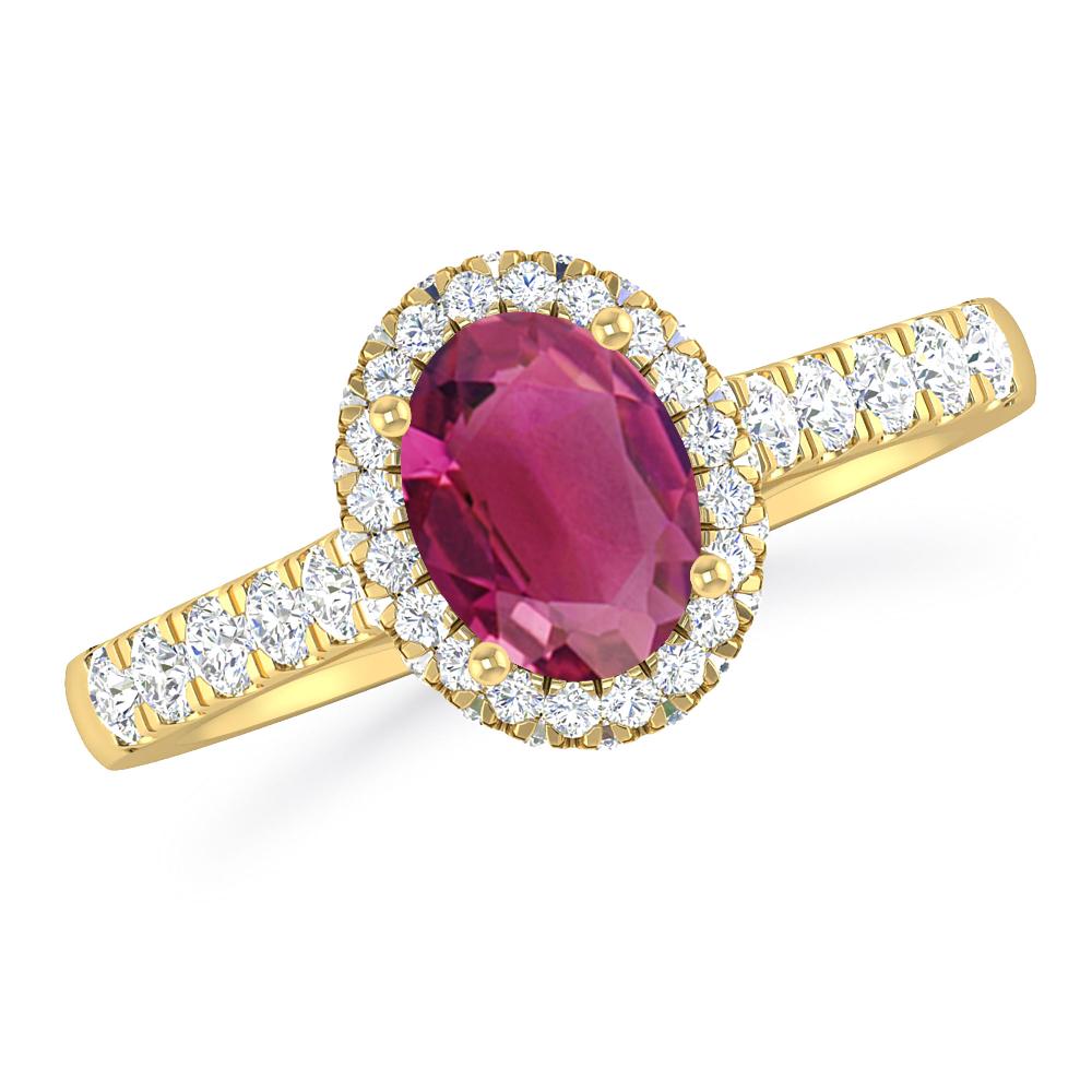 Yellow Gold - Pink Tourmaline