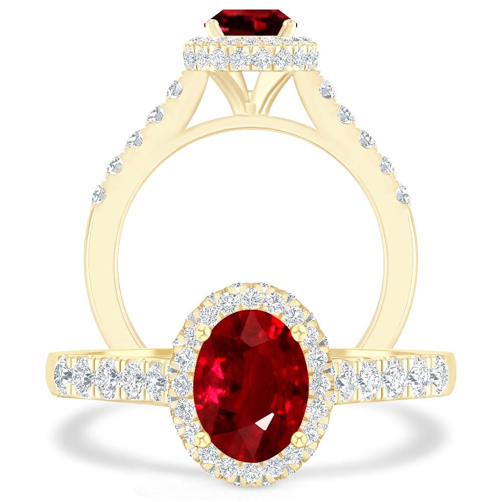 Yellow Gold - Ruby