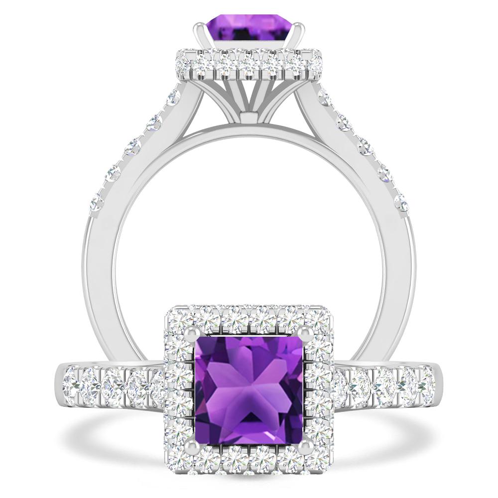 White Gold - Amethyst