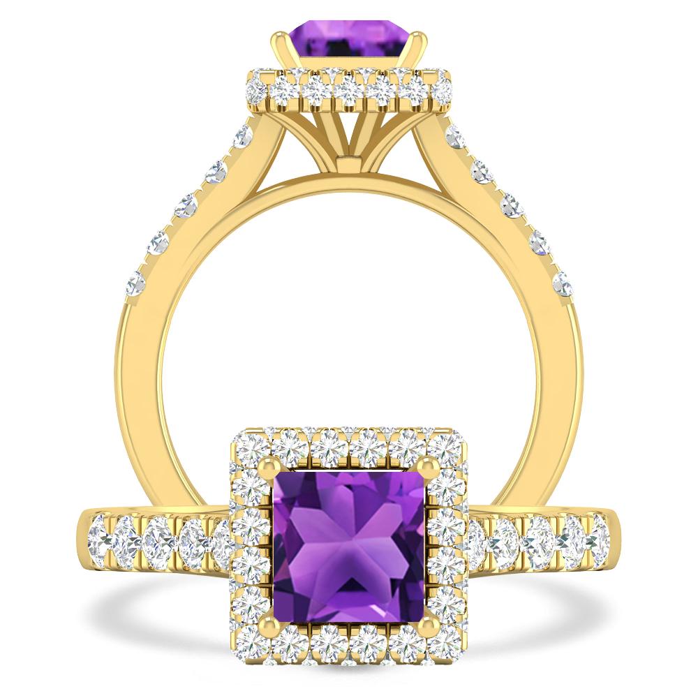 Yellow Gold - Amethyst