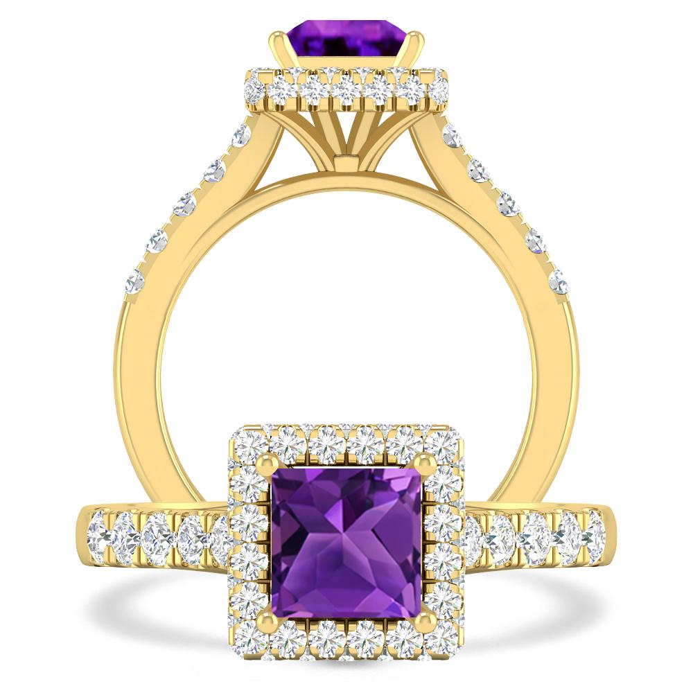 Yellow Gold - Amethyst