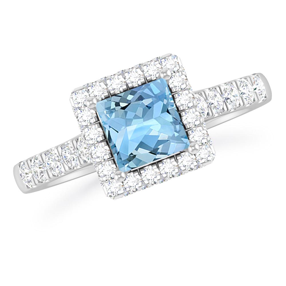 White Gold - Aquamarine