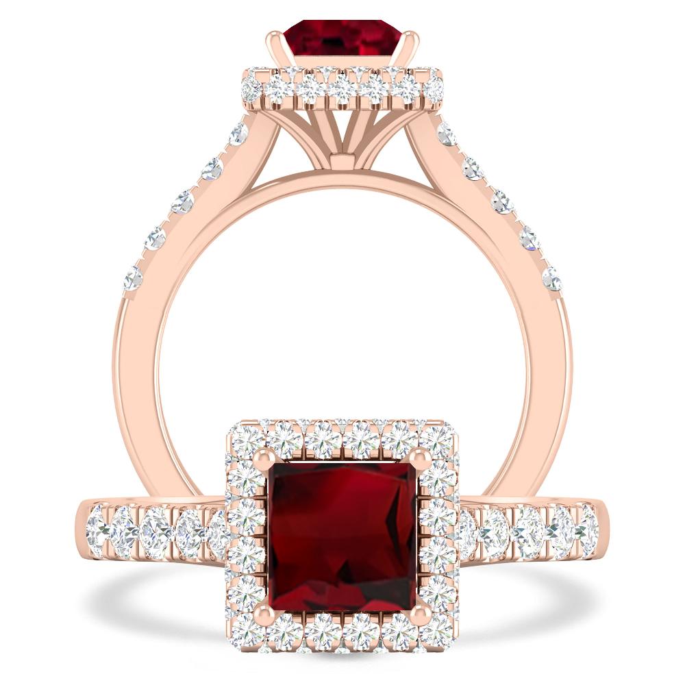 Rose Gold - Garnet