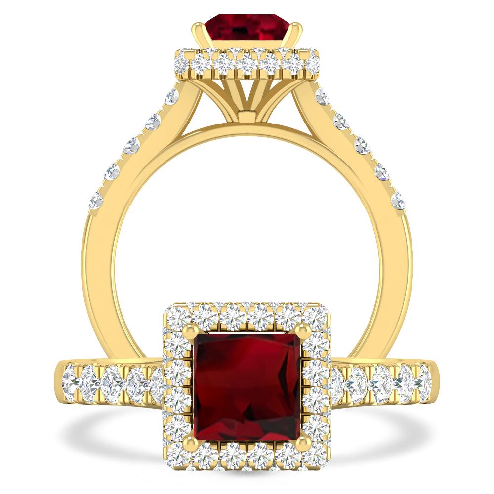 Yellow Gold - Garnet