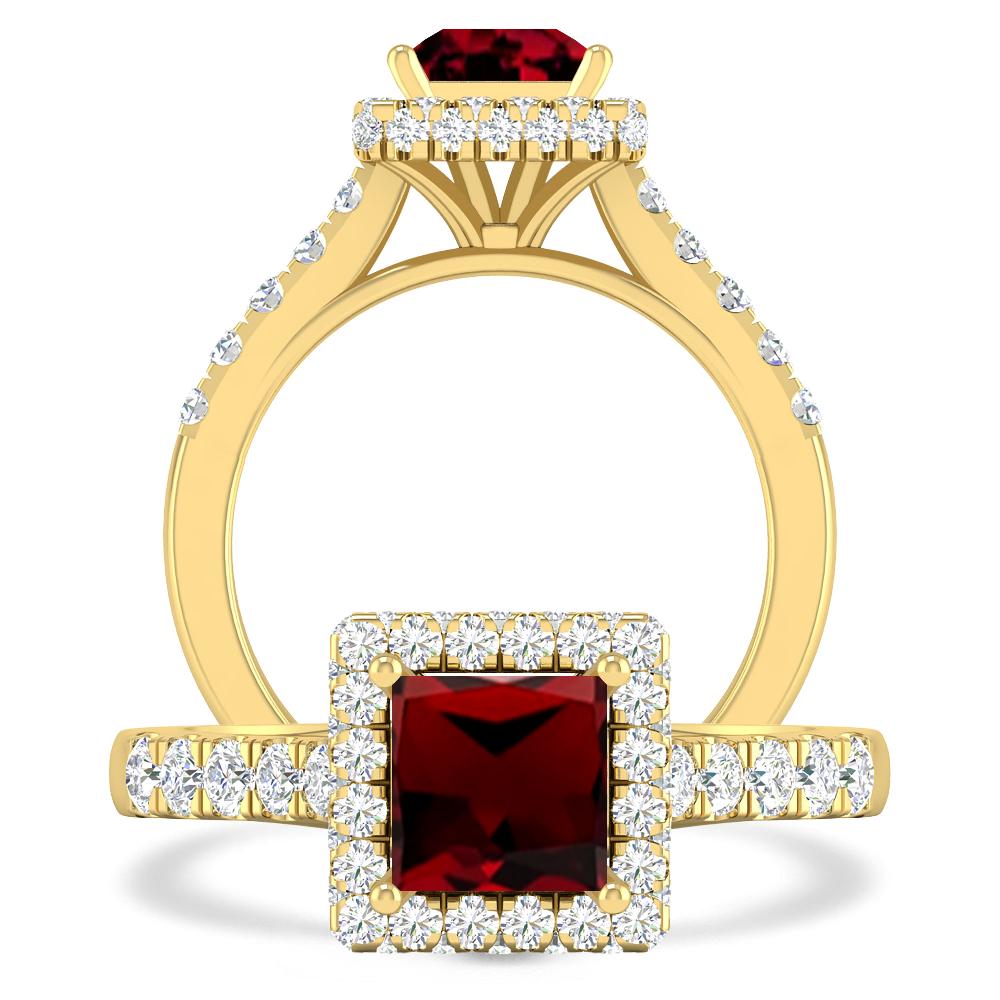 Yellow Gold - Garnet