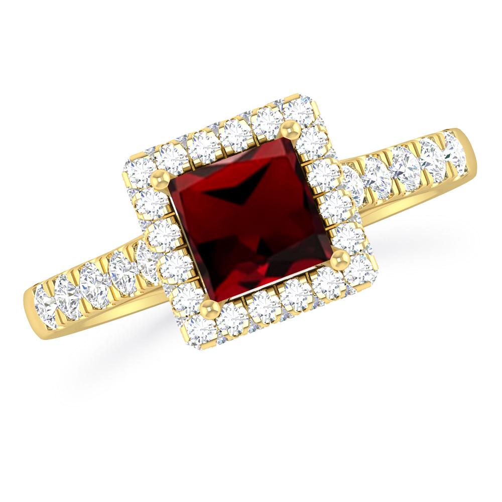 Yellow Gold - Garnet