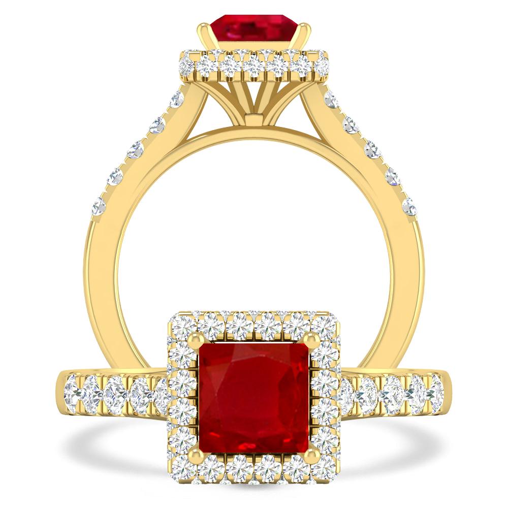 Yellow Gold - Ruby