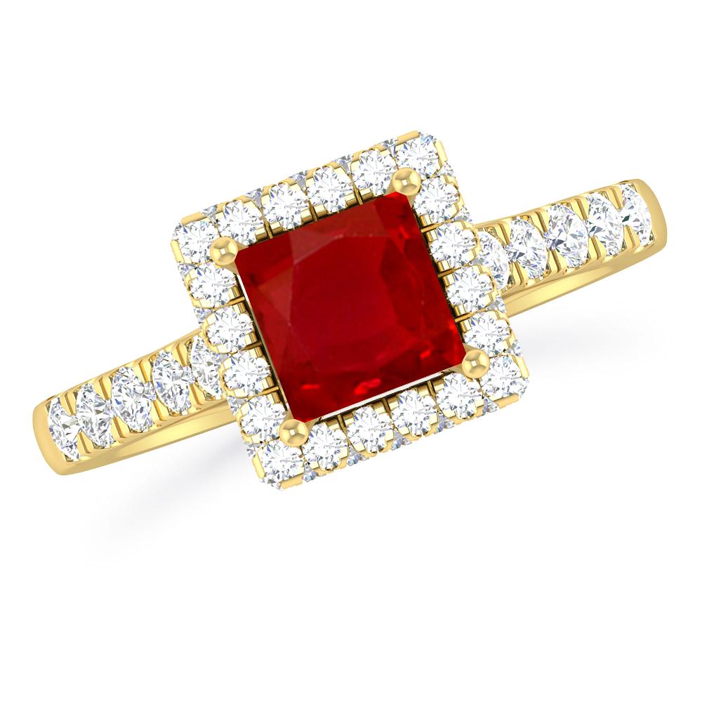 Yellow Gold - Ruby